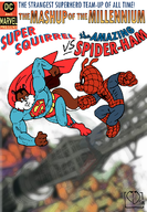 artist:anthropolog_itr crossovers dc marvel parody peter_porker spider-ham super-squirrel // 796x1147 // 934KB