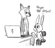 artist:humantrashmachine judy_hopps nick_wilde zootopia // 800x700 // 191KB