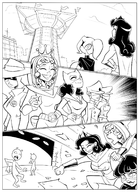 coc artist:hagfish audrey_page black_rose comics connie_cosmos crimson_cat donna_dynamo golden_girl sarah_sterling silver_queen sorority_of_sentinels the_developing_adventures_of_golden_girl the_twins // 1253x1733 // 888KB