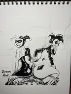 artist:shroomhed batman:_caped_crusader buttjob dc harley_quinn // 3024x4032 // 2.8MB