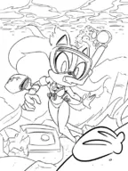 artist:epictones sonic_boom sonic_the_hedgehog_(series) sticks_the_badger // 600x800 // 118KB