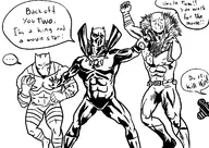 black_panther crossovers dc dexter's_laboratory ja_zaki justice_friends marvel red_lion t'challa white_tiger // 1748x1240 // 1.0MB