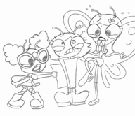 artist:mags_niac maggie_pesky rayna_cartflight the_buzz_on_maggie // 1102x954 // 387KB