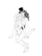 artist:boris boob_grope brides_of_dracula crossovers dc topless zatanna // 950x1248 // 251KB