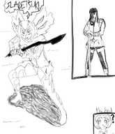 artist:terrible_the_drawfag dc deathstroke kill_la_kill mako_mankanshoku parody raven ryuko_matoi satsuki_kiryuin starfire teen_titans // 1200x1400 // 611KB