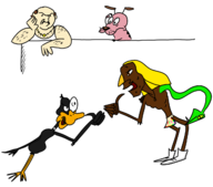 aqua_teen_hunger_force carl_brutananadilewski courage courage_the_cowardly_dog crossovers daffy_duck looney_tunes mr._colympus_2022 xavier xavier:_renegade_angel // 1280x1124 // 303KB