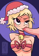 artist:burnednymph christmas fellatio lisa_miller scott_pilgrim // 2216x3134 // 1.3MB