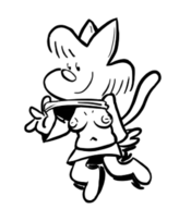 artist:terrible_the_drawfag catte_belle the_fuzzy_princess topless // 471x517 // 70KB