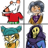 artist:tapioca crossovers lily maisy masters_of_the_universe skeletor the_long_long_holiday wakfu yugo // 900x900 // 924KB