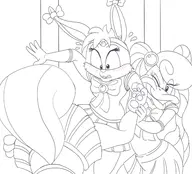 babs_bunny fifi_la_fume looney_tunes parody pretty_guardian_sailor_moon shirley_mcloon tiny_toon_adventures // 2480x2243 // 330KB