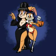 artist:carelessdoodler cosplay dynamite elvira elvira_mistress_of_the_dark lola_bunny looney_tunes patricia_bunny the_looney_tunes_show vampirella // 800x800 // 342KB