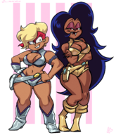 artist:liefeldianabomination carol_kincaid cosplay dirty_pair kei ok_ko!_let's_be_heroes wilhamena_mettle yuri // 1309x1522 // 1.7MB