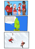 barbara_lamb colors_by_anonymous comics crossovers how_the_grinch_stole_christmas leggy_lamb peggy_lamb sheep_wrecked the_grinch wolf // 1748x2480 // 1.1MB