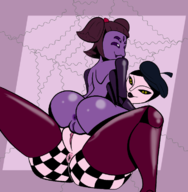 artist:fours crossovers james_and_the_giant_peach miss_spider muffet nude undertale // 706x720 // 187KB