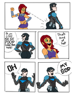 comics dc dick_grayson genosaurer_(colors) nightwing parody starfire that's_kinda_hot // 1043x1400 // 537KB