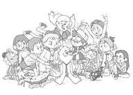 artist:quieterdays astrid crossovers david david's_marra dipper_pines eugene frida hilda hilda_(series) kaisa loam louise marra pooka twig valerie // 2654x1896 // 948KB