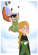 artist:headlessknight404 mebh_óg_mactíre parody robyn_goodfellowe wolfwalkers // 1066x1508 // 1.9MB