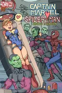 artist:magi captain_marvel carol_danvers marvel parody peter_parker planet_stories skrull spider-man // 1000x1500 // 478KB