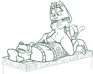 artist:redout bondage caturday felix_the_cat nude pharaoh_felina rock_bottom vaginal // 2089x1656 // 934KB