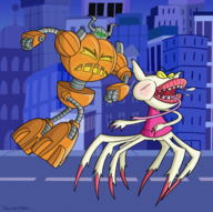 artist:jacinth crash_nebula crossovers dee_dee dexter's_laboratory fairly_oddparents pumpkinator // 1500x1495 // 3.3MB