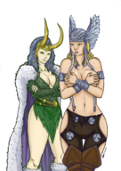 artist:hawkgirl earth_x lady_loki loki marvel thor // 700x990 // 656KB