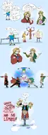 adventure_time artist:gaspacho comics crossovers edward_elric finn_mertens fullmetal_alchemist fusion link one-punch_man regular_show saitama scooby scooby-doo skips the_legend_of_zelda // 2500x7060 // 1.3MB