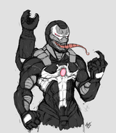 james_rhodes marvel symbiote venom war_machine // 872x1000 // 485KB