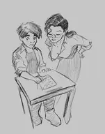 artist:dravotnogg blue_beetle dc helena_bertinelli huntress jaime_reyes // 1025x1301 // 474KB