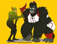 artist:yakitori curious_george dc eobard_thawne flash gorilla_grodd parody reverse-flash // 3300x2550 // 1.4MB