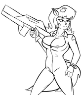 alien artist:gold-white-kott caturday cosplay ellen_ripley felina_feral gold-white-kott swat_kats // 1516x1753 // 326KB