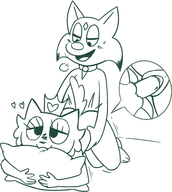 artist:redout caturday crossovers kingdom_of_cats princess_kat princess_marlin strap-on the_fuzzy_princess vaginal // 1555x1731 // 698KB