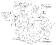 brock_samson crossovers disney fred_jones hilda_(series) jack_spicer mr._colympus_2020 oswald_the_lucky_rabbit scooby-doo twig venture_bros xiaolin_showdown // 2639x2147 // 935KB