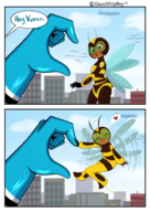 aqualad artist:lewdstew bumblebee comics dc dc_super_hero_girls garth karen_beecher // 1705x2412 // 2.0MB