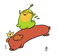 adventure_time artist:lhk hot_dog_princess slime_princess // 600x590 // 35KB