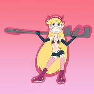 cosplay star_butterfly star_vs._the_forces_of_evil tengen_toppa_gurren_lagann yoko_littner // 1000x1000 // 164KB
