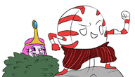 adventure_time artist:radlazybones peppermint_butler princess_bubblegum // 700x400 // 108KB