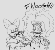 artist:yoto luigi super_mario the_adventures_of_super_mario_bros._3 wendy_koopa // 845x777 // 319KB