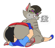 alloy_boy anilingus artist:dbaru artist:flaminhotcheatoes bottomless caturday facesitting learning_with_pibby melira // 1731x1514 // 441KB