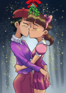 artist:gearfae christmas fairly_oddparents mistletoe rule_63 timantha_turner timmy_turner trixie_tang // 1750x2475 // 3.6MB