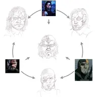 artist:hatebit big_boss dc deathstroke escape_from_new_york fusion metal_gear snake_plissken // 1000x1000 // 332KB