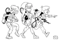 artist:anthropolog_itr cosplay dipper_pines ghostbusters gravity_falls mabel_pines pacifica_northwest // 1026x693 // 185KB