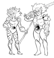 artist:cephalophilia cheetara lion-o thundercats // 1103x1206 // 310KB