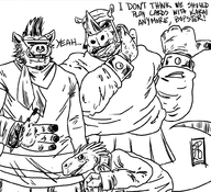 anchovy artist:pissed_off_fat_guy bebop cosplay daphne_blake fred_jones rocksteady scooby-doo teenage_mutant_ninja_turtles velma_dinkley // 995x906 // 315KB