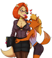 artist:dbaru caturday counting_cougar mallory_renard original_character tuff_puppy // 1040x1162 // 536KB