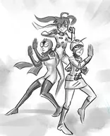 coc artist:psudonym crossovers electro-wave_human_tackle kamen_rider ladybug lovely_ladybug marinette_dupain-cheng marley_bishop miraculous_ladybug the_lovely_ladybug // 1245x1536 // 212KB