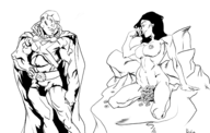 artist:boris barsoom crossovers dc dejah_thoris martian_manhunter // 2367x1503 // 843KB