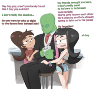 anonymous artist:grayeyeman crossdressing crossovers guy_hamdon marco_diaz shezow star_vs._the_forces_of_evil // 1600x1500 // 1.0MB