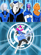 artist:nightlyg1 blue_lantern brother_hynn brother_warth cosplay crossovers dc lantern_corps maggie_pesky saint_walker sister_sercy the_buzz_on_maggie // 1554x2090 // 3.8MB