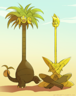 alolan_exeggutor angel_(artist) crossovers pokemon steven_universe yellow_diamond // 1110x1402 // 627KB