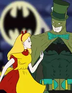 alice alice_in_wonderland batman bruce_wayne cosplay crossovers dc disney mad_hatter // 2550x3300 // 930KB